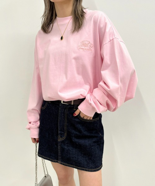WHO'S WHO gallery（フーズフーギャラリー）の「COOPER FACTドミノロンTEE（Tシャツ/カットソー・レディース・ホワイト/ライトグレー/ブラック/ピンク/グリーン・FREE）」の5枚目の写真