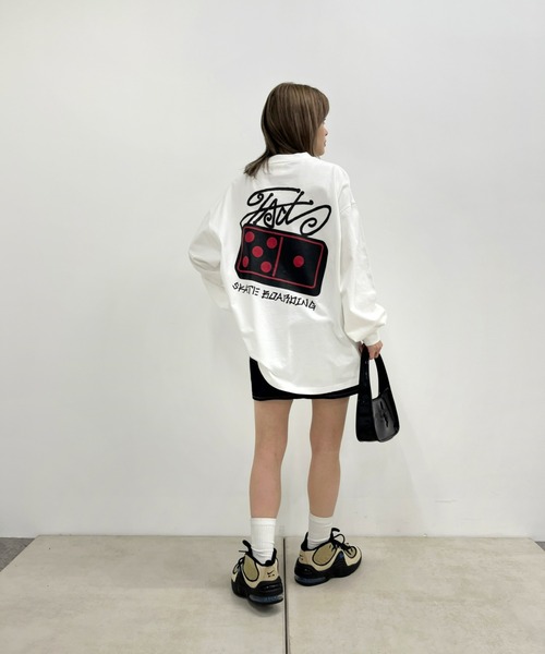 WHO'S WHO gallery（フーズフーギャラリー）の「COOPER FACTドミノロンTEE（Tシャツ/カットソー・レディース・ホワイト/ライトグレー/ブラック/ピンク/グリーン・FREE）」の8枚目の写真
