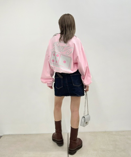 WHO'S WHO gallery（フーズフーギャラリー）の「COOPER FACTドミノロンTEE（Tシャツ/カットソー・レディース・ホワイト/ライトグレー/ブラック/ピンク/グリーン・FREE）」の12枚目の写真
