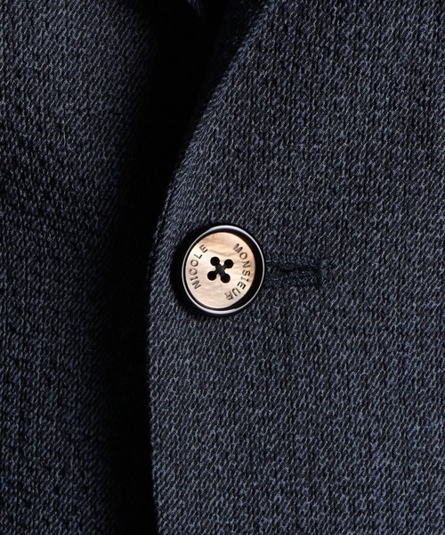 モード 刺繍入りテーラードジャケット　monsieur NICOLE 日本製 セール】VERTICAL セットアップジャケット（テーラード