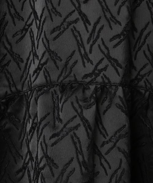 JEANASIS(ジーナシス)の「ジャガードボリュームキャミワンピース/194312(ワンピース・レディース・アイボリー/ブラック・FREE)」の9枚目の写真