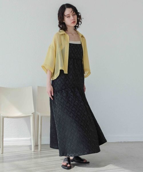 JEANASIS(ジーナシス)の「ジャガードボリュームキャミワンピース/194312(ワンピース・レディース・アイボリー/ブラック・FREE)」の11枚目の写真