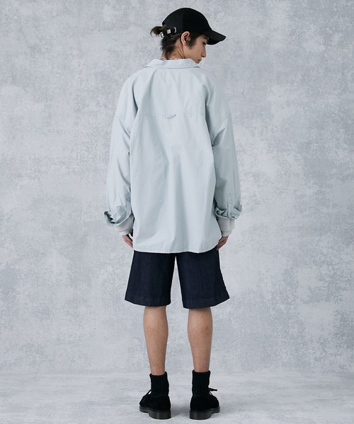 PUBLIC TOKYO(パブリックトウキョウ)の「ベルクロイージースラックスワイドショーツ(スラックス・メンズ・インディゴブルー/ブラック/ベージュ・1/2)」の6枚目の写真