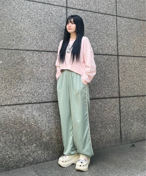 EPIMI E'PIMMY（エピミエピミー）の「サイドラインパラシュートパンツ（その他パンツ・レディース・グレー系その他/カーキ/ブラック・MEDIUM）」の9枚目の写真