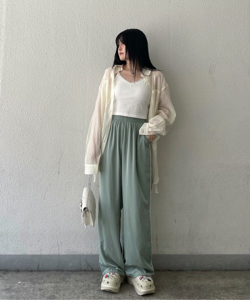 EPIMI E'PIMMY（エピミエピミー）の「サイドラインパラシュートパンツ（その他パンツ・レディース・グレー系その他/カーキ/ブラック・MEDIUM）」の10枚目の写真