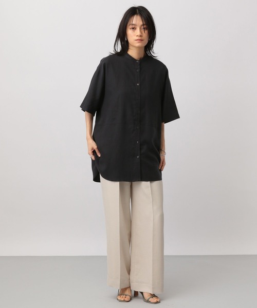 A part by（アパートバイ）の「【セットアップ対応】メッシュストレートパンツ（スラックス・レディース・ブラック/アイボリー・MEDIUM/LARGE）」の9枚目の写真