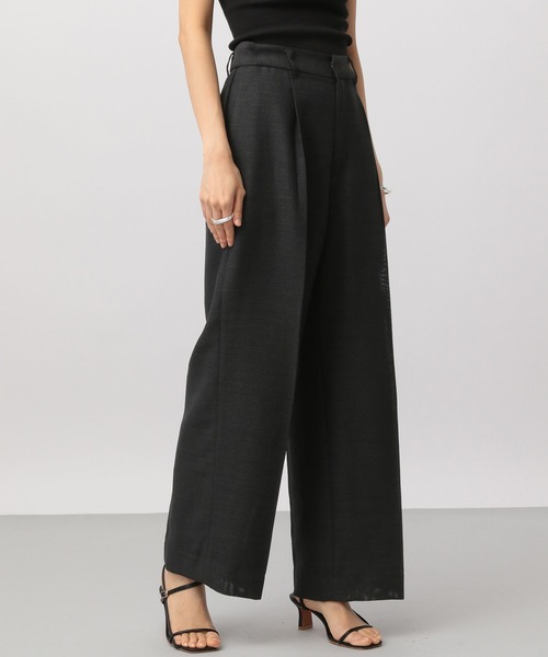 A part by（アパートバイ）の「【セットアップ対応】メッシュストレートパンツ（スラックス・レディース・ブラック/アイボリー・MEDIUM/LARGE）」の13枚目の写真