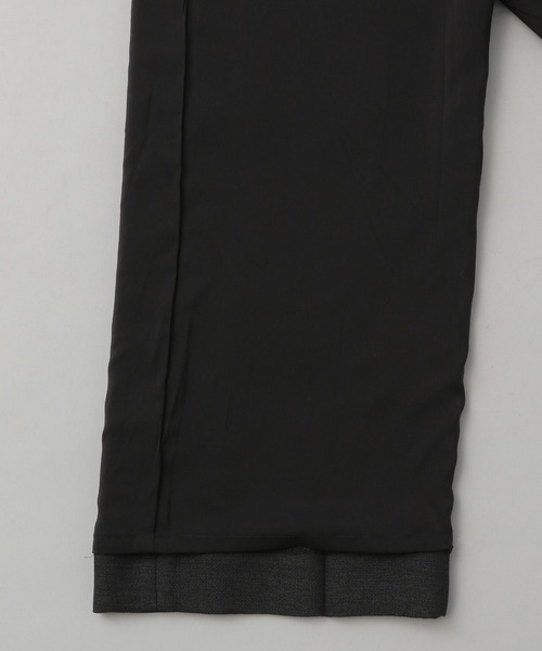 A part by（アパートバイ）の「【セットアップ対応】メッシュストレートパンツ（スラックス・レディース・ブラック/アイボリー・MEDIUM/LARGE）」の5枚目の写真