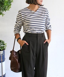 SAINT JAMES | 【SAINT JAMES】セントジェームス　  MINQUIERS MODERNE/マンキエモダン　ボーダーカットソー　9858(Tシャツ/カットソー)