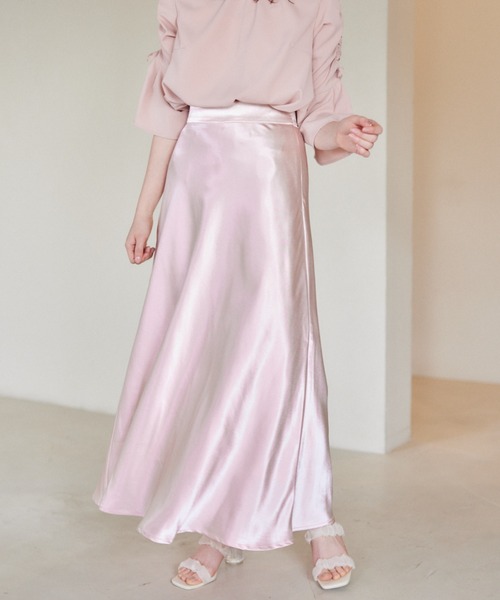 pomiii(ポミー)の「Aラインサテンスカート(スカート・レディース・サーモンピンク/ピンク/アイボリー・FREE)」の18枚目の写真