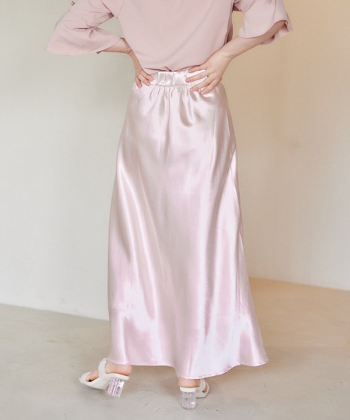 pomiii(ポミー)の「Aラインサテンスカート(スカート・レディース・サーモンピンク/ピンク/アイボリー・FREE)」の20枚目の写真