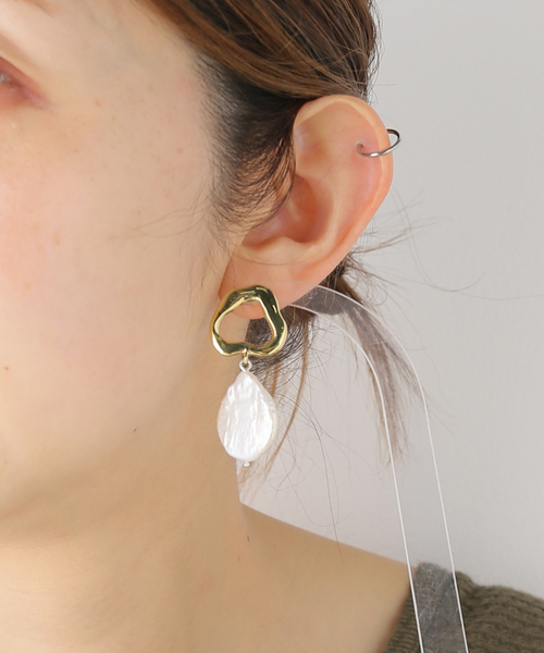 美品Spick &span rada ネックレス＆ピアス ZP-52】キュービックジルコニア ピアス（ silver / gold