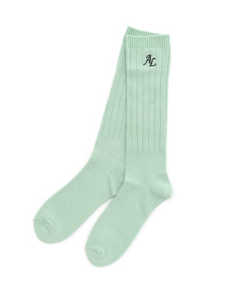 algy（アルジー）の「ALGYロゴルーズソックス（ソックス/靴下・キッズ・ミント/オフホワイト/サックスブルー/ブラック/ベージュ/ピンク・24/21）」の4枚目の写真