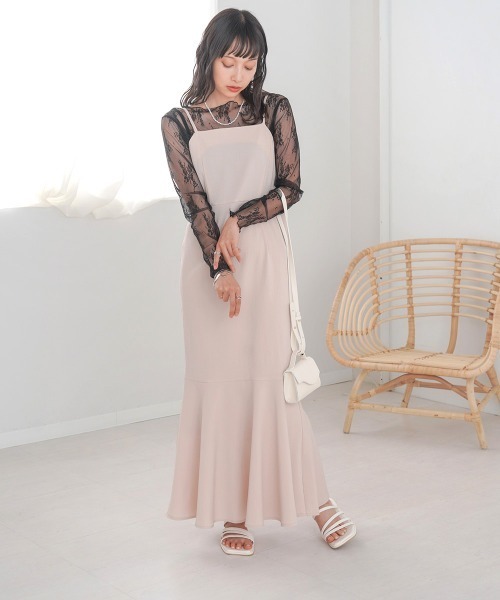 Bab(バブ)の「レースシアーインナートップス(Tシャツ/カットソー・レディース・ベージュ/ブラック/ブルー/オフホワイト・FREE)」の10枚目の写真