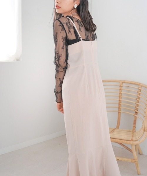 Bab(バブ)の「レースシアーインナートップス(Tシャツ/カットソー・レディース・ベージュ/ブラック/ブルー/オフホワイト・FREE)」の15枚目の写真