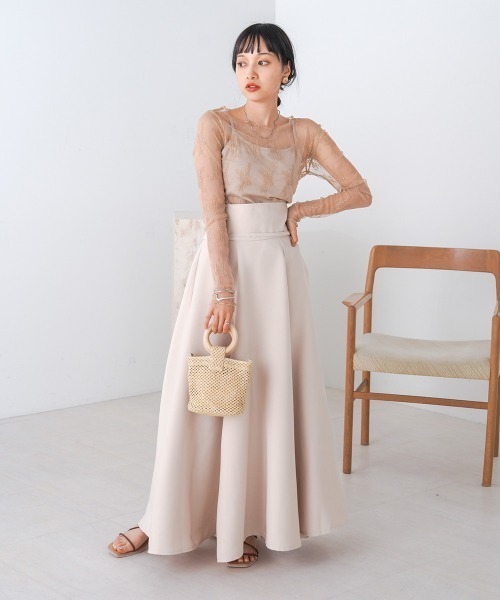 Bab(バブ)の「レースシアーインナートップス(Tシャツ/カットソー・レディース・ベージュ/ブラック/ブルー/オフホワイト・FREE)」の22枚目の写真