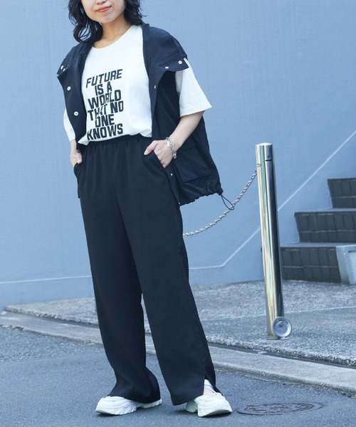 COLONY 2139（コロニートゥーワンスリーナイン）の「サイドスリットイージーパンツ（その他パンツ・レディース・ブラック/ミント/アイボリー・FREE）」の17枚目の写真