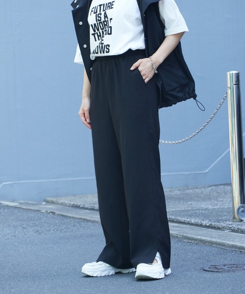 COLONY 2139（コロニートゥーワンスリーナイン）の「サイドスリットイージーパンツ（その他パンツ・レディース・ブラック/ミント/アイボリー・FREE）」の10枚目の写真