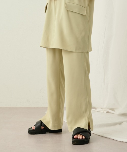 COLONY 2139（コロニートゥーワンスリーナイン）の「サイドスリットイージーパンツ（その他パンツ・レディース・ブラック/ミント/アイボリー・FREE）」の4枚目の写真