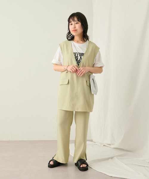 COLONY 2139（コロニートゥーワンスリーナイン）の「サイドスリットイージーパンツ（その他パンツ・レディース・ブラック/ミント/アイボリー・FREE）」の21枚目の写真