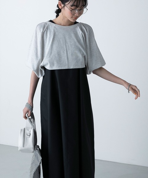 forksy.(フォルクシー)の「【forksy.】ボレロカーディガンセットダブルストラップロングワンピース(ワンピース・レディース・グレイッシュベージュ/ブラック/オートミール・FREE)」の15枚目の写真