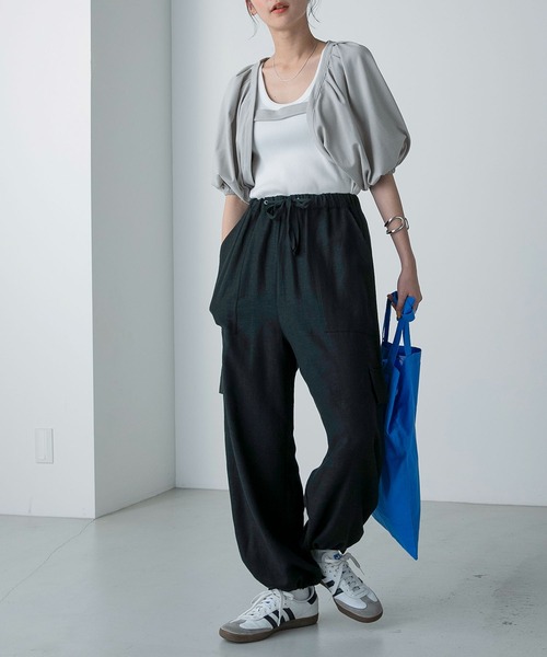 forksy.(フォルクシー)の「【forksy.】ボレロカーディガンセットダブルストラップロングワンピース(ワンピース・レディース・グレイッシュベージュ/ブラック/オートミール・FREE)」の17枚目の写真
