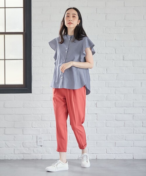 ANY（エニィ）の「【UVカット/吸水速乾/抗菌防臭】エニィファンクション 袖フレアブラウス（シャツ/ブラウス・レディース・ブルー系3/グレー系1/ブラック系5・F）」の4枚目の写真