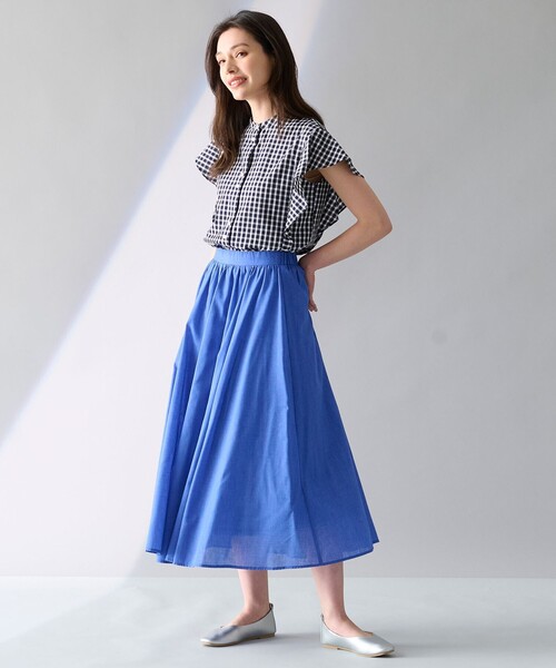 ANY（エニィ）の「【UVカット/吸水速乾/抗菌防臭】エニィファンクション 袖フレアブラウス（シャツ/ブラウス・レディース・ブルー系3/グレー系1/ブラック系5・F）」の10枚目の写真