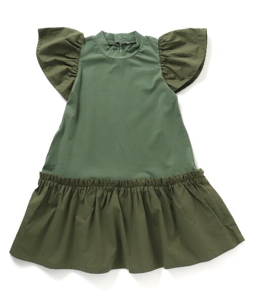 Ampersand（アンパサンド）の「【premier】ストレッチ天竺切替フリルワンピース（ワンピース・キッズ・ブラック/イエロー/レッド/グリーン・100/130/140/90/110/120/80）」の9枚目の写真