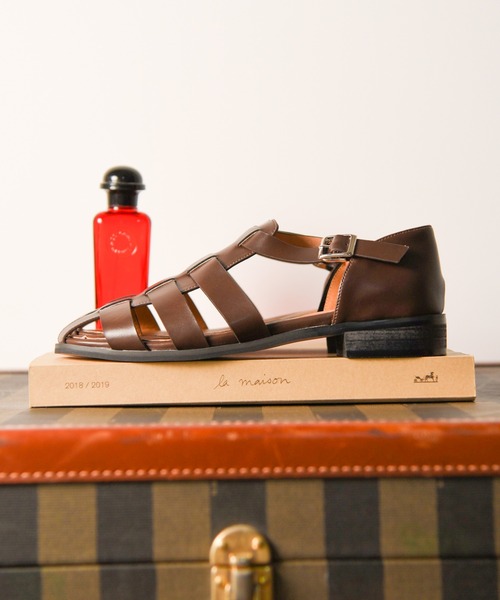 CALIFORNIA OUTFITTERS（カリフォルニア アウトフィッターズ）の「1-フラットグルカサンダル/フラットソール グルカサンダル【Maison select -メゾンセレクト】（サンダル・レディース・ブラック/ブラウン・23/23.5/24/24.5）」の9枚目の写真