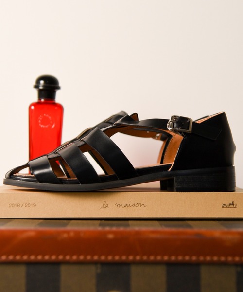 CALIFORNIA OUTFITTERS（カリフォルニア アウトフィッターズ）の「1-フラットグルカサンダル/フラットソール グルカサンダル【Maison select -メゾンセレクト】（サンダル・レディース・ブラック/ブラウン・23/23.5/24/24.5）」の8枚目の写真
