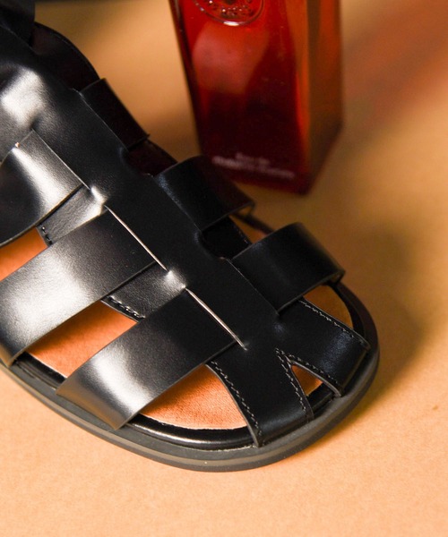 CALIFORNIA OUTFITTERS（カリフォルニア アウトフィッターズ）の「1-フラットグルカサンダル/フラットソール グルカサンダル【Maison select -メゾンセレクト】（サンダル・レディース・ブラック/ブラウン・23/23.5/24/24.5）」の12枚目の写真