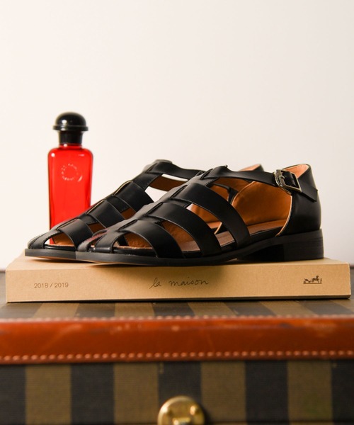 CALIFORNIA OUTFITTERS（カリフォルニア アウトフィッターズ）の「1-フラットグルカサンダル/フラットソール グルカサンダル【Maison select -メゾンセレクト】（サンダル・レディース・ブラック/ブラウン・23/23.5/24/24.5）」の3枚目の写真