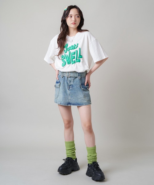 SPINNS(スピンズ)の「【2WAY仕様】カラー レッグカバー/アームカバー(アームカバー・レディース・ブラック/サックスブルー/ブルー/ベージュ/オレンジ/ホワイト/レッド/グリーン/ピンク・ONESIZE)」の16枚目の写真