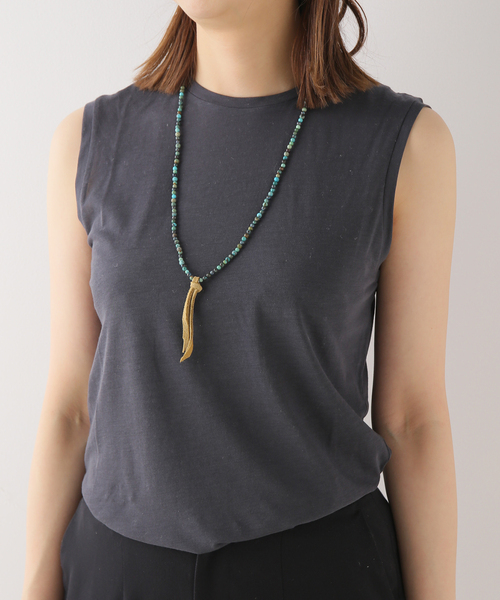 mikia（ミキア）の「【mikia/ミキア】 4mm stone  heishi  bandana necklace（ネックレス・レディース・その他11・FREE）」の9枚目の写真