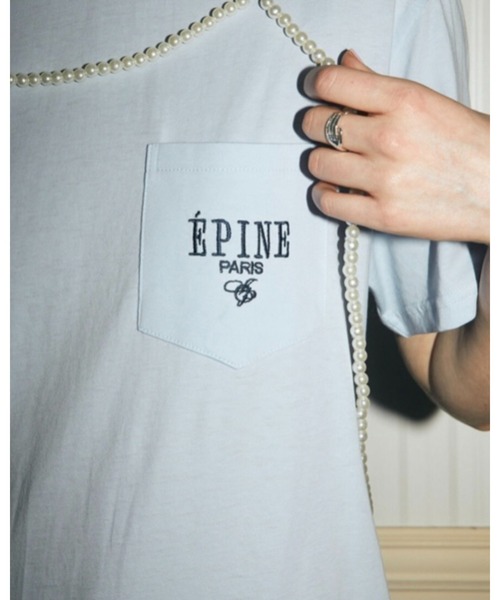 ÉPINE PARIS エピヌ 長袖Tシャツ ネイビー ÉPINE PARIS embroidery tee Tシャツ ネイビー エピヌ - メルカリ