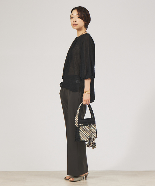 Abahouse Devinette(ドゥヴィネット)の「【Swaraj】ジャガードバケツ型バッグ(ハンドバッグ・レディース・ブラック系その他/ブラック・フリー)」の21枚目の写真