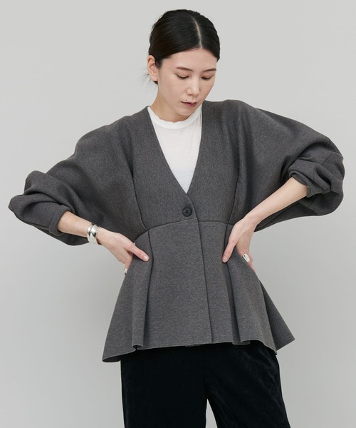 Curensology ニットベロアチュニック　グレー Curensology ニットベロアチュニック グレー カレンソロジー