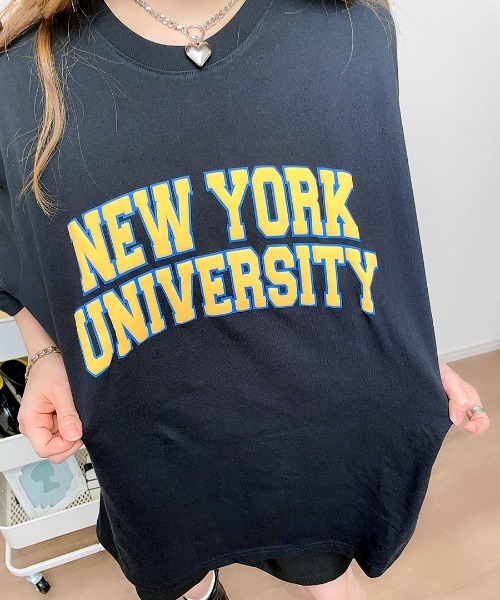 Riff(リフ)の「NEWYORK立体プリントBIG半袖Tシャツ(Tシャツ/カットソー・レディース・オレンジ/ブラック/オフホワイト/オートミール・M)」の11枚目の写真