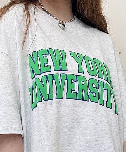 Riff(リフ)の「NEWYORK立体プリントBIG半袖Tシャツ(Tシャツ/カットソー・レディース・オレンジ/ブラック/オフホワイト/オートミール・M)」の14枚目の写真