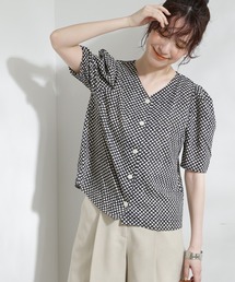 N.(N. Natural Beauty Basic) | ◆フロントボタンプリントブラウス(シャツ/ブラウス)