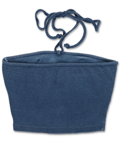 SPINNS（スピンズ）の「【セットアップ対応商品】カップ付き ワンポイントデザイン デニムベアトップ（チューブトップ・レディース・ブラック/ブルー/サックスブルー・ONESIZE）」の11枚目の写真