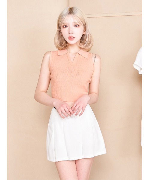 Darich（ダーリッチ）の「ブロックノースリニットトップス