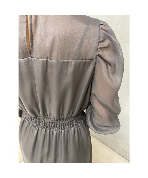 un dix cors（アンディコール）の「【オケージョンドレス/結婚式】シフォンフレアワンピース（ドレス・レディース・グリーン/グレー・FREE/L）」の16枚目の写真