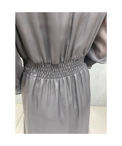 un dix cors（アンディコール）の「【オケージョンドレス/結婚式】シフォンフレアワンピース（ドレス・レディース・グリーン/グレー・FREE/L）」の17枚目の写真