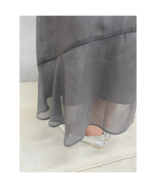 un dix cors（アンディコール）の「【オケージョンドレス/結婚式】シフォンフレアワンピース（ドレス・レディース・グリーン/グレー・FREE/L）」の18枚目の写真