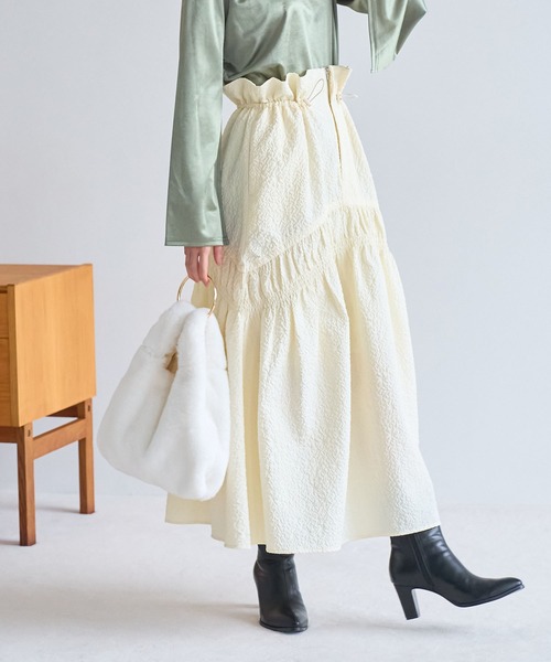 セール】ぽこぽこドロストジャガードスカート（スカート）｜VIS