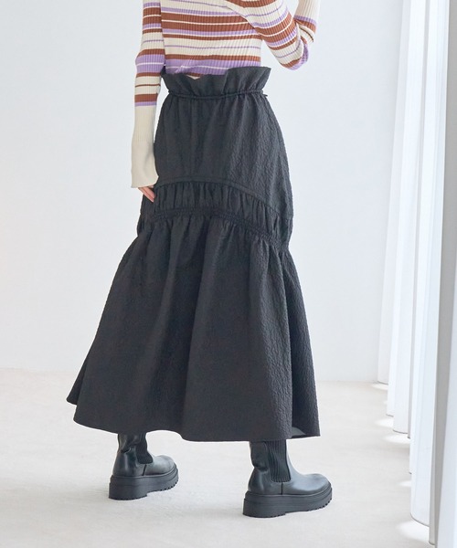 C0569S 未使用品 ROCHAS ジャガード スカート：40 C0569S 未使用品 ROCHAS ジャガード スカート：40
