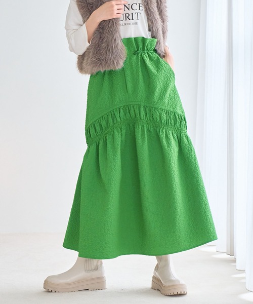 ドルガバ⭐︎ジャガードスカート★ほぼ新品 フラワージャガードスカート(ライトパープル) - seventen