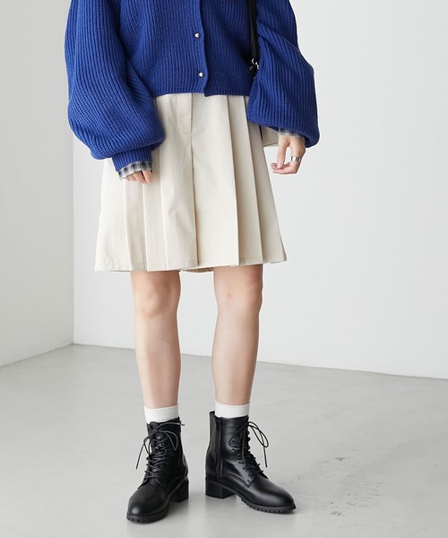 BONLECILL（ボンルシール）の「クラシックレースアップミドルブーツ（ブーツ・レディース・ブラウン/ブラック・S/M/L/XL）」の12枚目の写真